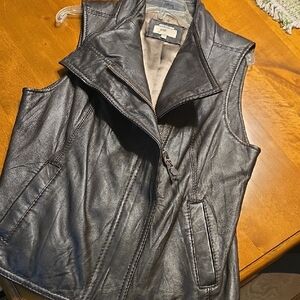 Women's Dark Brown Leather Vest From Nordstrom